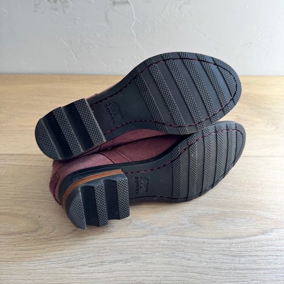 Sorel Womens Lolla Ankle Booties Sz 5.5 Cut Out NL2809-640 Purple Suede Pull On - Picture 9 of 9